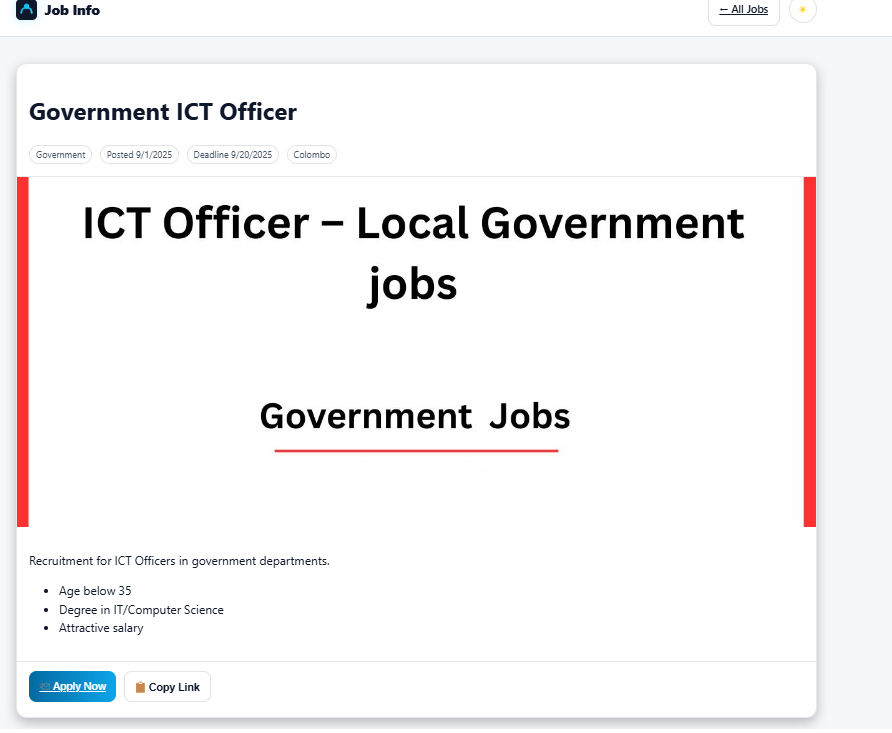 Job details & apply preview
